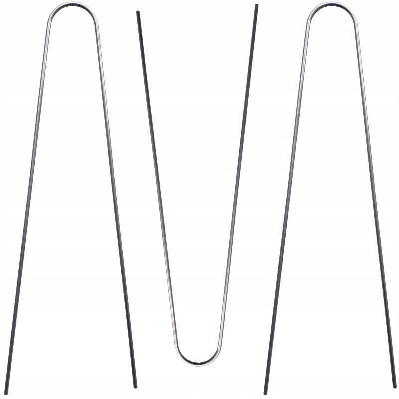 Metaliniai smeigtukai įvairių tipų agrotekstilei, agrotekstilei ir geotekstilei tvirtinti prie žemės, taip pat smeigtukai kurmių