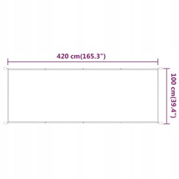 Oxford balkona aizsegs, 100x420cm, bēšs