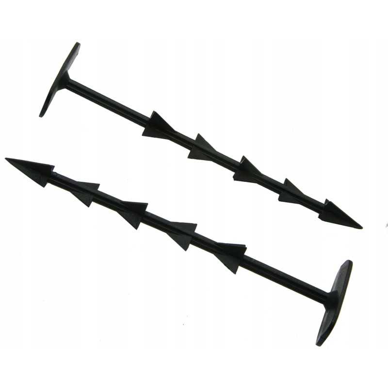 Smeigtukai su taškais kurmių tinklams ir agrotekstilei tvirtinti