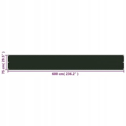 Lumarko balcony screen dark green 75x600 c