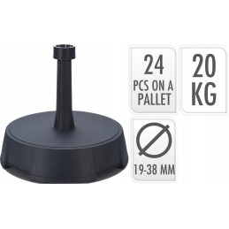 Pamatnes statīvs ar betona pildījumu 20kg lietussargam