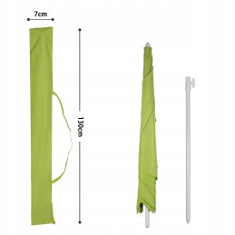 Sekey 180 x 125 cm rand, rõdu, aed, terrassi vihmavari, UPF50+ päikesekaitse, kallutatav, reguleeritava kõrgusega, ristkülikukuj