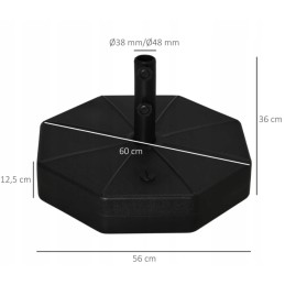 Outsunny umbrella stand base for filling water sand terrace