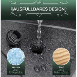 Outsunny umbrella stand base for filling water sand terrace