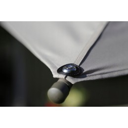 Kvadratinis sulankstomas sodo skėtis - pilkas - padai - 250x250