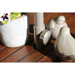 Kvadratinis sulankstomas sodo skėtis - pilkas - padai - 250x250