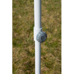 Kvadrātveida saliekams dārza lietussargs - pelēks - zoles - 250x250