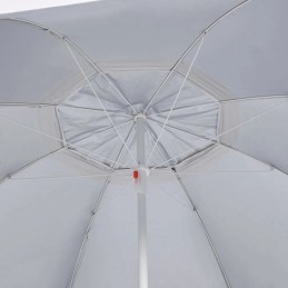 Beach umbrella with side walls, sand, 215 cm