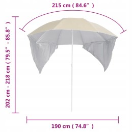 Külgseintega rannavari, liiv, 215 cm