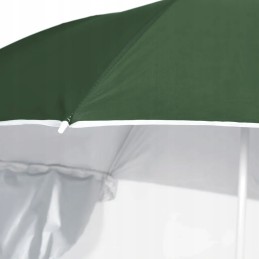 Beach umbrella with side walls, green, 215 cm