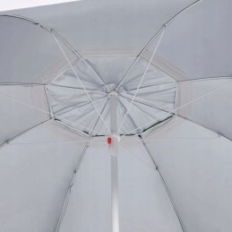 Beach umbrella with side walls, green, 215 cm