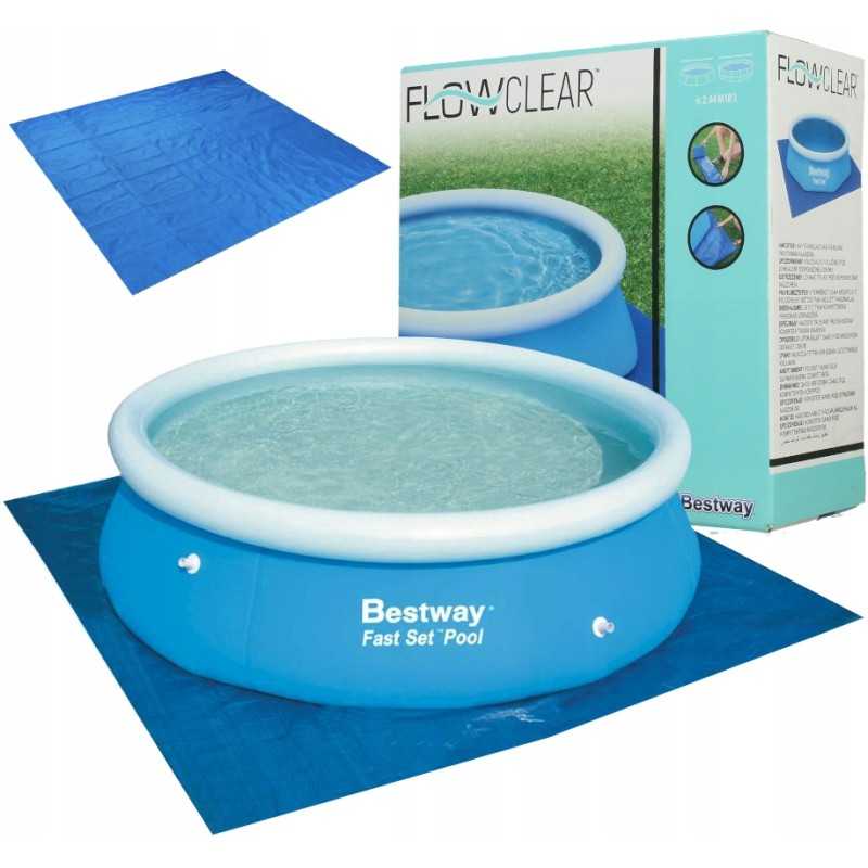Tvirtas sodo baseino kilimėlis, brezentas, žolės danga, 274x274cm bestway