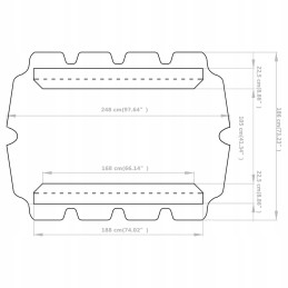 Stogas sodo sūpynėms terakotos 188 168x110 145 cm