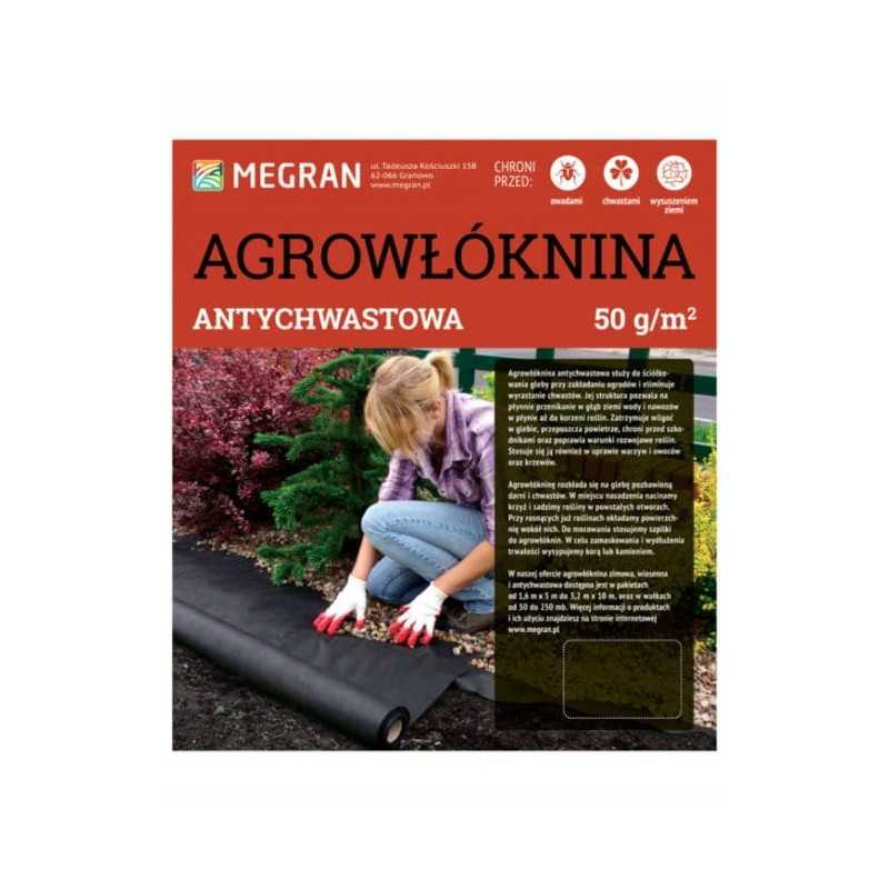 Agrotekstilė 50g/m2 nuo piktžolių 3,2mx5m megran