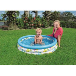 Bestway pripučiamas baseinas 122cmx25cm koralinis rifas