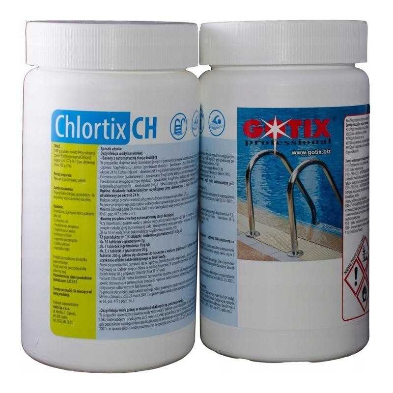Baseino chemikalai chloro šokas gotix 10in1 šoko granulės 1kg vadovas