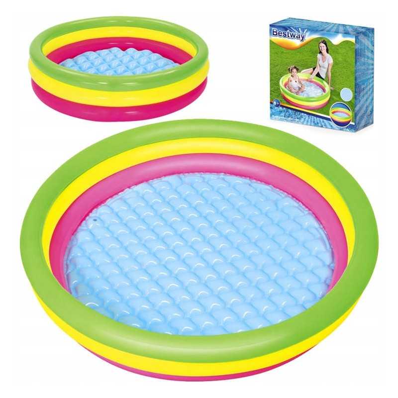 Bestway pripučiamas baseinas minkštu dugnu 51104