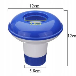 Plaukiojantis plūduras baseino cheminių medžiagų dozatorius, 12 cm