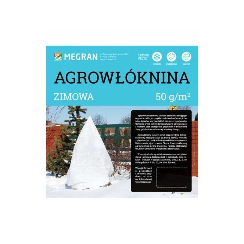 Agrotekstilė 50g/m2 žieminė 1,6x10m
