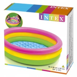 Intex dušo padėklas, vaivorykštinis baseinas 86x25 cm 58924