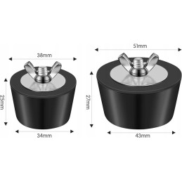 Žieminiai kištukai baseinams, rinkinys 38 mm ir 51 mm, 2 vnt
