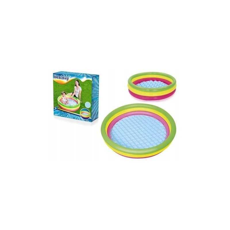 Pripučiamas vaivorykštinis baseinas 102x25cm