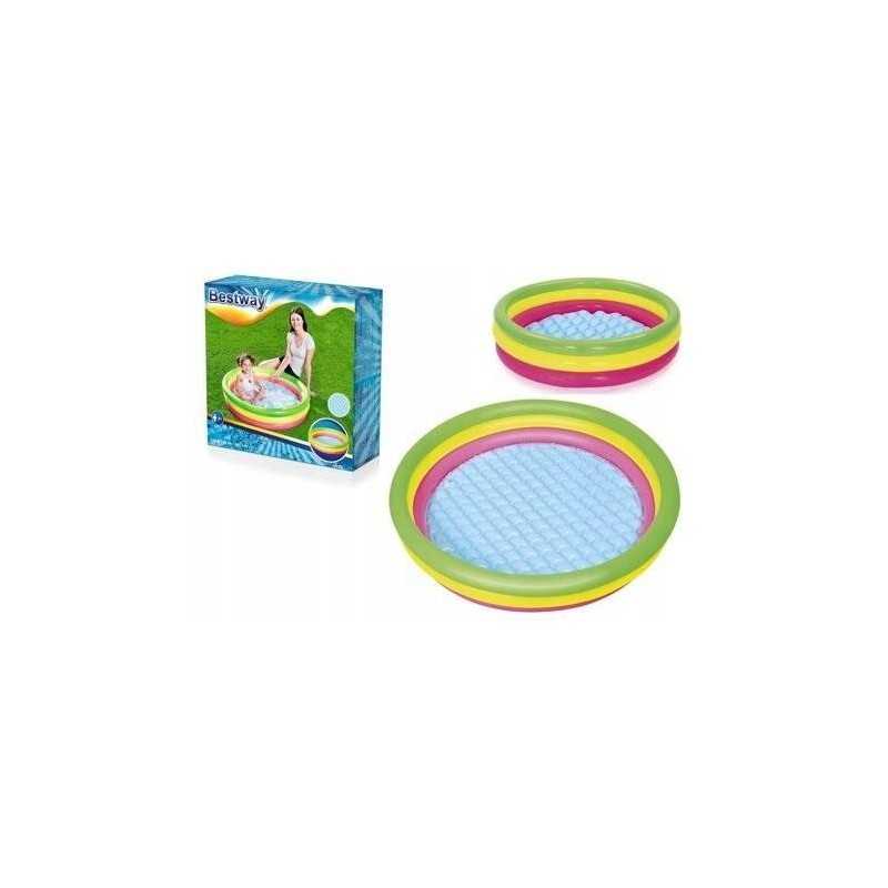 Pripučiamas vaivorykštinis baseinas 102x25cm