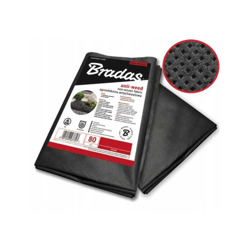 Augintas audinys bradas juodas 1 6 x 10m 80 g m2