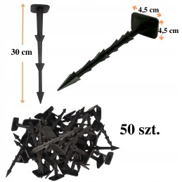 Smeigtukai kaiščiai agrotekstilei agrotekstilei geotekstilei kilimėliams ankeriai 30cm 50vnt