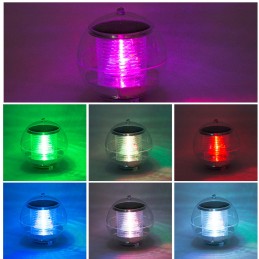 Plūduriuojanti LED saulės lempa baseinui, 7 spalvos