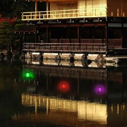 Peldošā LED saules lampa baseinam, 7 krāsas