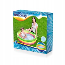 Pripučiamas vaivorykštės baseinas 102 cm x 25 cm bestway 51104
