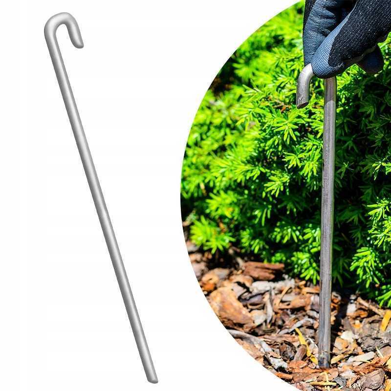 Cinkuotas metalinis kaištis, tvirtas sodo miško inkaras tvirtinimui 30 cm