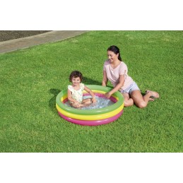 Pripučiamas vaivorykštės baseinas 102 cm x 25 cm bestway 51104