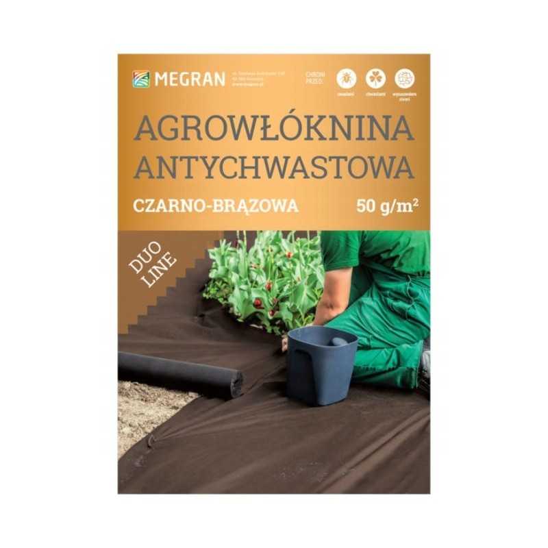 Dviejų linijų agrotekstilė 50g/m2 nuo piktžolių 3,2x5m juodai ruda