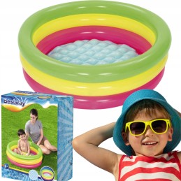 Pripučiamas baseinas 3 spalvoti žiedai bestway 51104