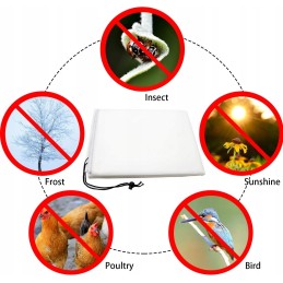 Baltos agrotekstilės apsauginiai maišeliai, 2vnt 80x100cm