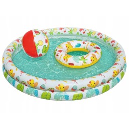Bestway rinkinys plaukimo baseino irklavimo baseinas su kamuoliu 122cm 51124