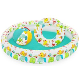 Bestway rinkinys plaukimo baseino irklavimo baseinas su kamuoliu 122cm 51124