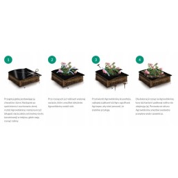 Agro marina juodas neaustinis audinys, mulčiavimas nuo piktžolių