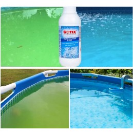 Antidumbliai baseinams, paruošimas dumbliams baseine, 30 baseino chemikalų, 1l