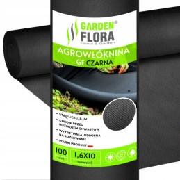 Juoda agrotekstilė 1,6m x 10m 100g/m2 uv