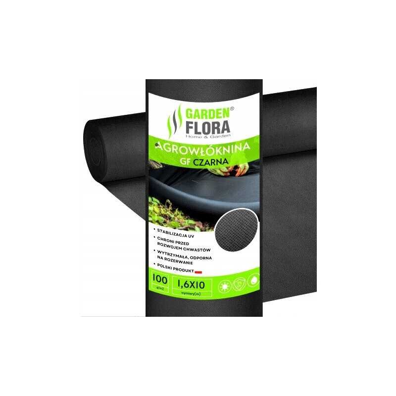 Juoda agrotekstilė 1,6m x 10m 100g/m2 uv