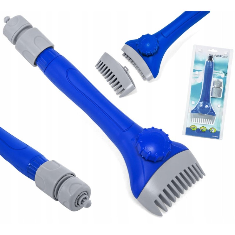 Filter cleaning brush with water attachment