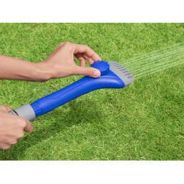 Filter cleaning brush with water attachment