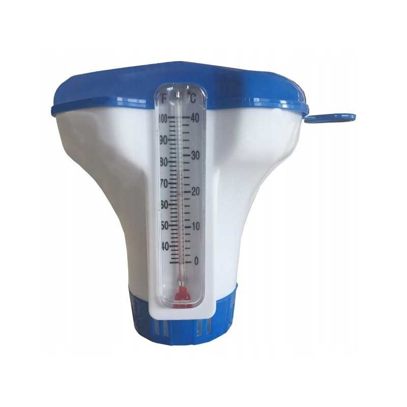 Plūdinis baseino cheminių medžiagų dozatorius, termometras 20g