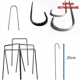 Smeigtukai kaiščiai ankeriai agrotekstilei tvirtinti agrotekstilei geotekstilei 100vnt 20cm