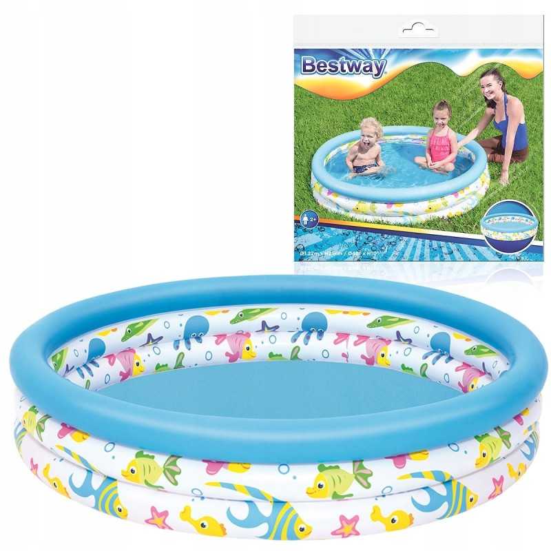 Bestway 51009 pripučiamas baseinas 122x25cm 3 žiedai