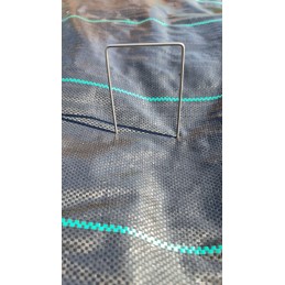 Cinkuoti kaiščiai smeigtukai inkarai agrotekstilei tvirtinti agrotekstilė 100vnt "u" forma 15cm
