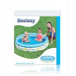 Bestway 51009 apvalus pripučiamas baseinas 122x122cm